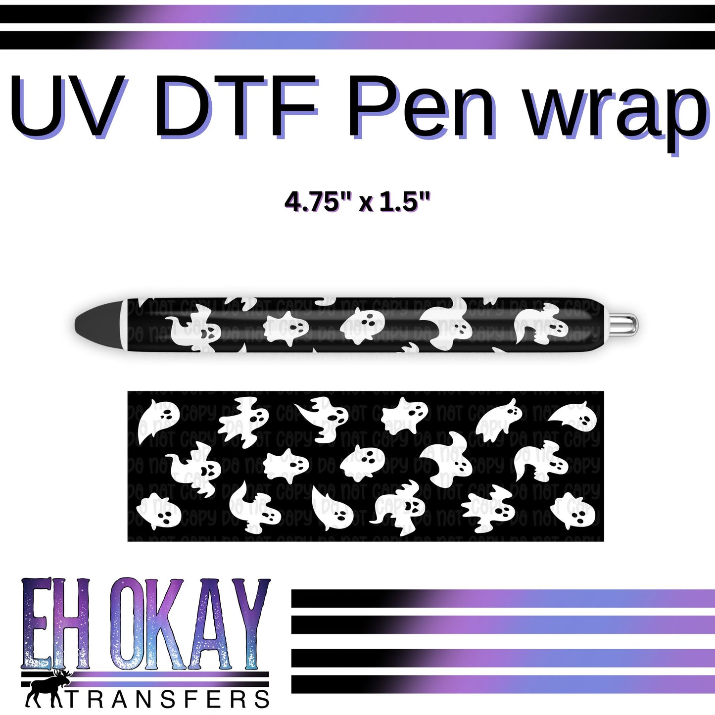 Ghosts Pen Wrap - UV DTF