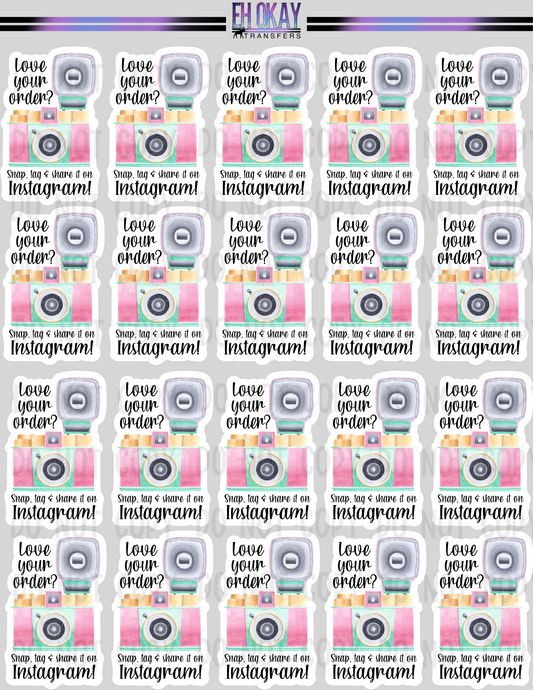 Snap and share - Vinyl sticker sheet