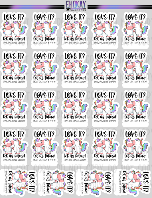 Snap tag and share - Vinyl sticker sheet