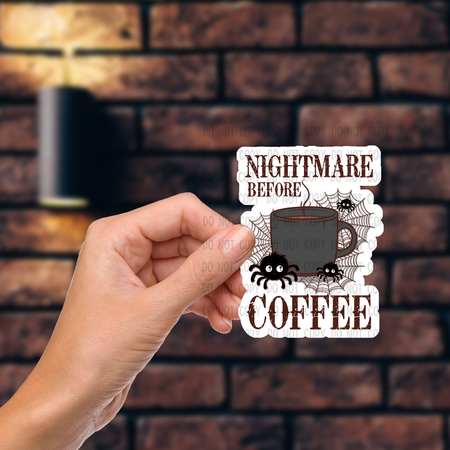 Nightmare before coffee - Vinyl Sticker