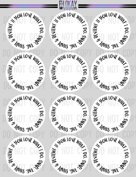 Snap, tag, share - Vinyl sticker sheet