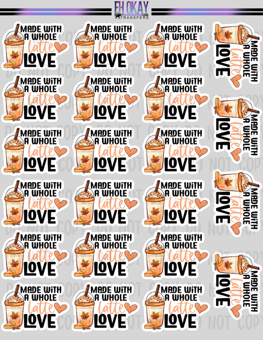 Made with love - Vinyl sticker sheet