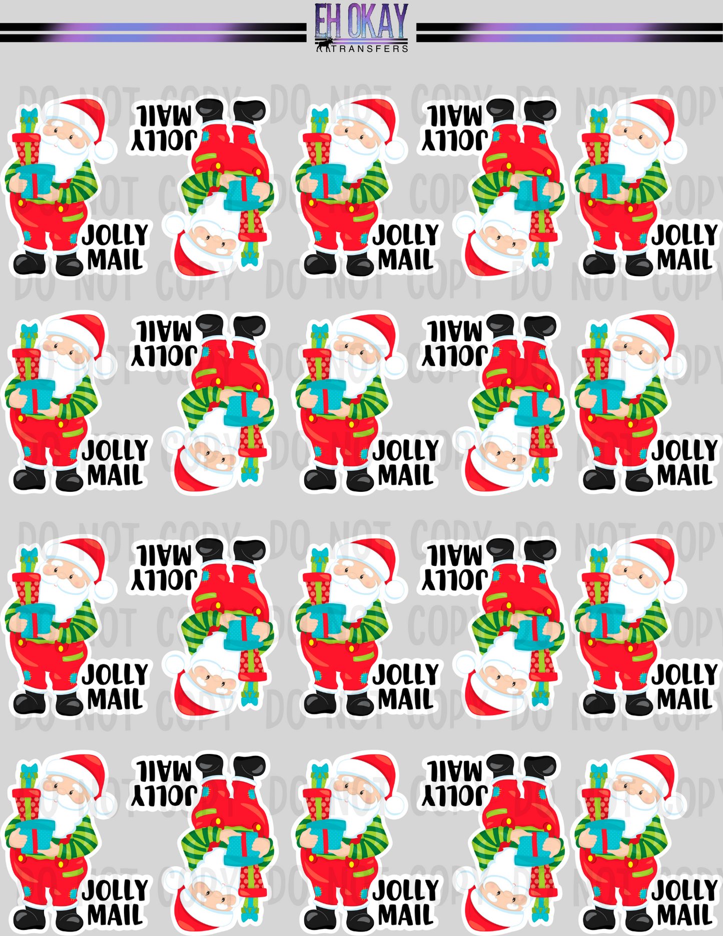 Santa mail - Vinyl sticker sheet