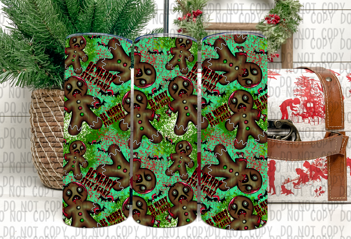 Be Merry Stay Scary - Sublimation 20oz Straight Wrap