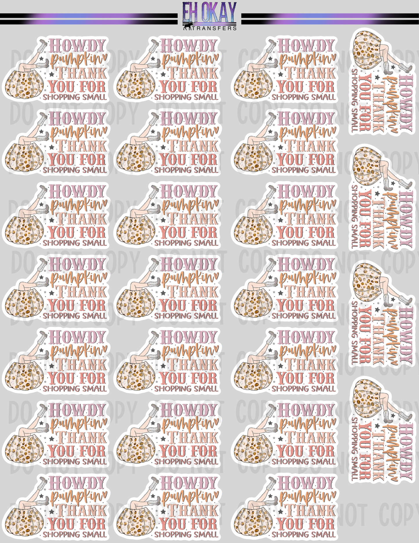 Pumpkin - Vinyl sticker sheet