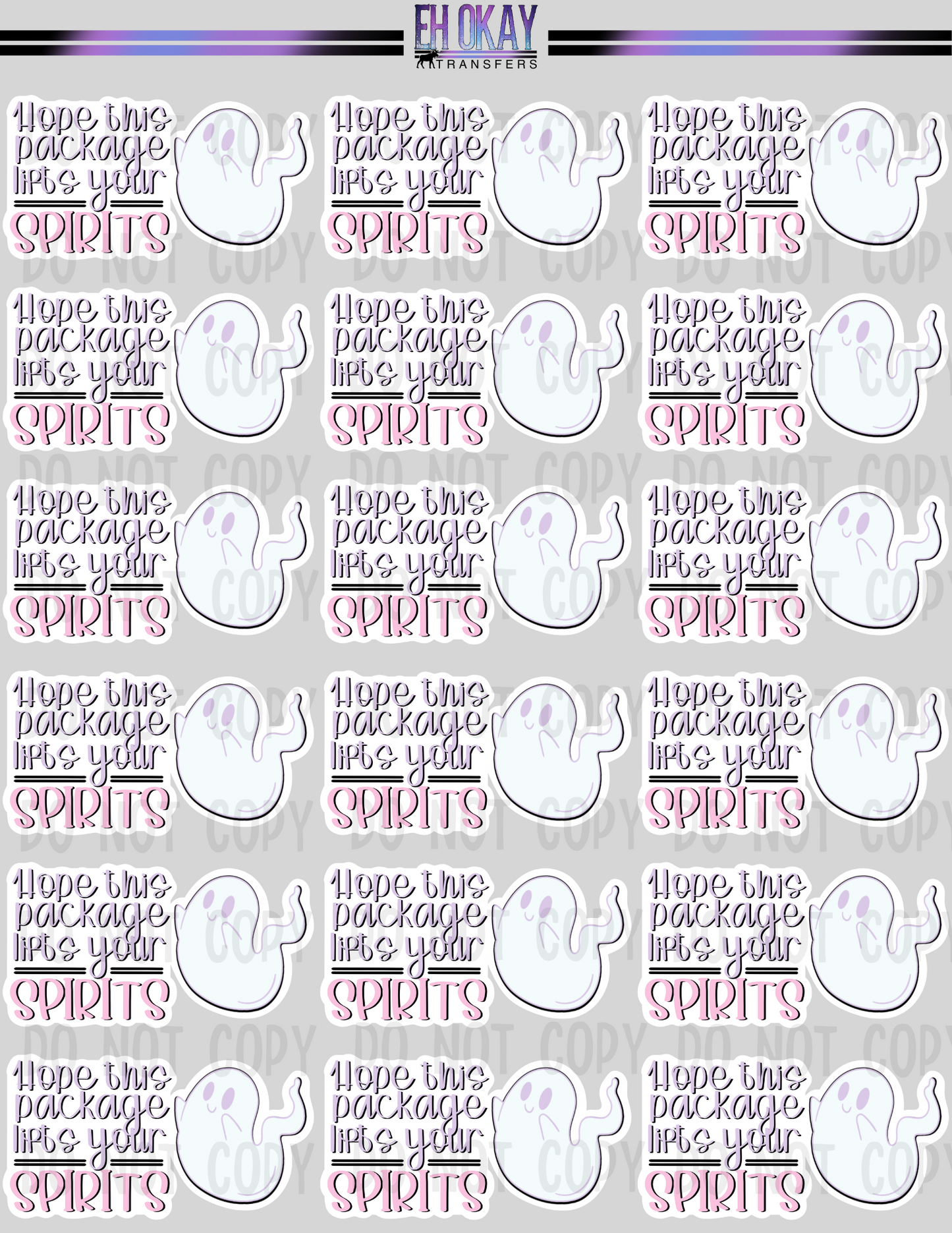 Ghost Happy Mail - Vinyl sticker sheet