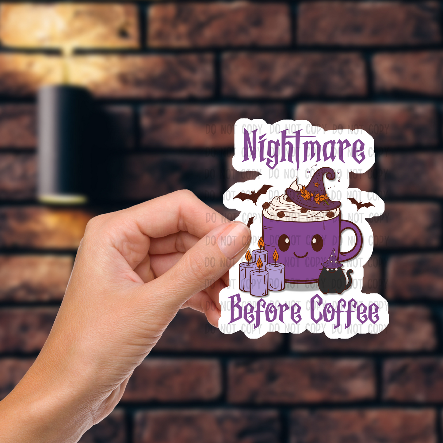 Nightmare before coffee - Vinyl Sticker