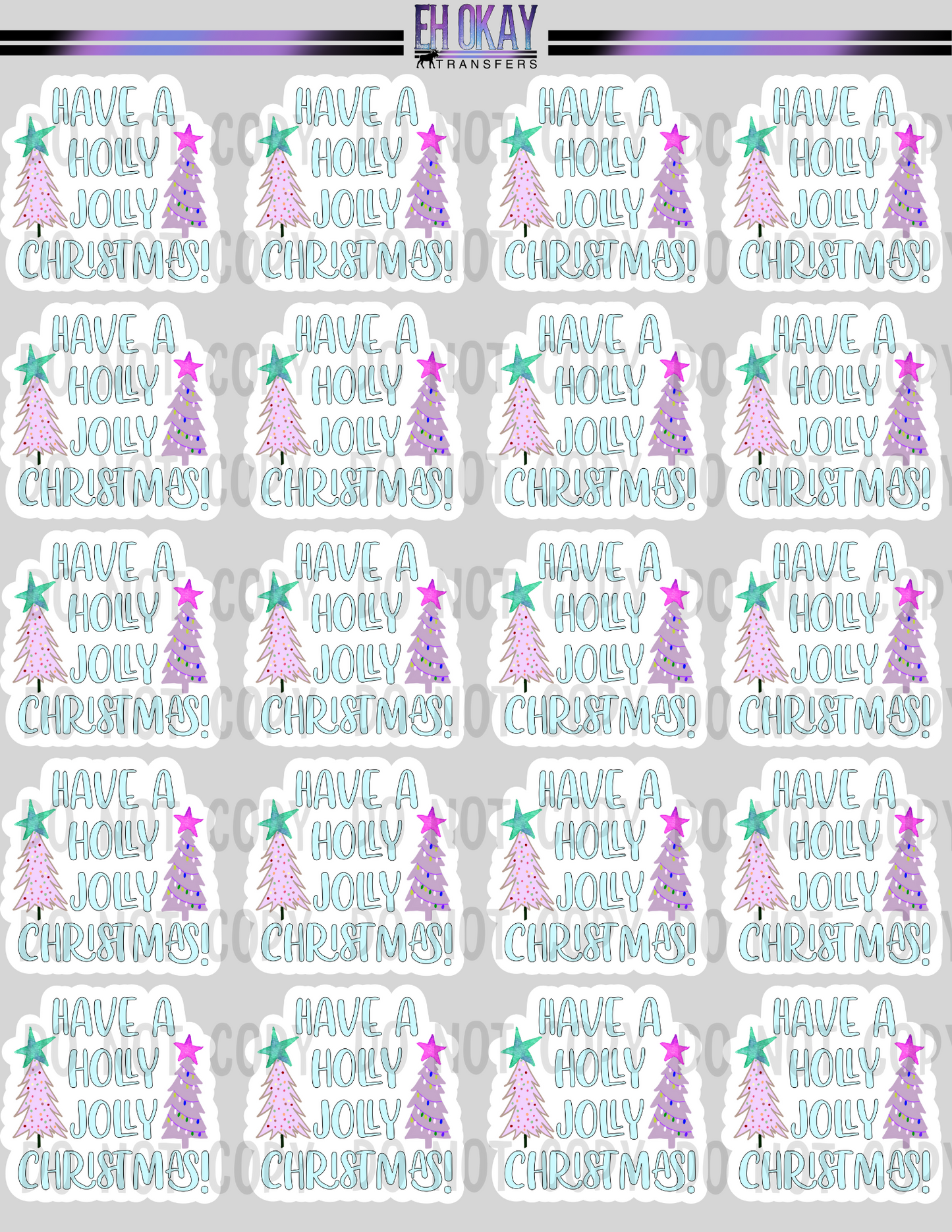 Jolly Christmas - Vinyl sticker sheet