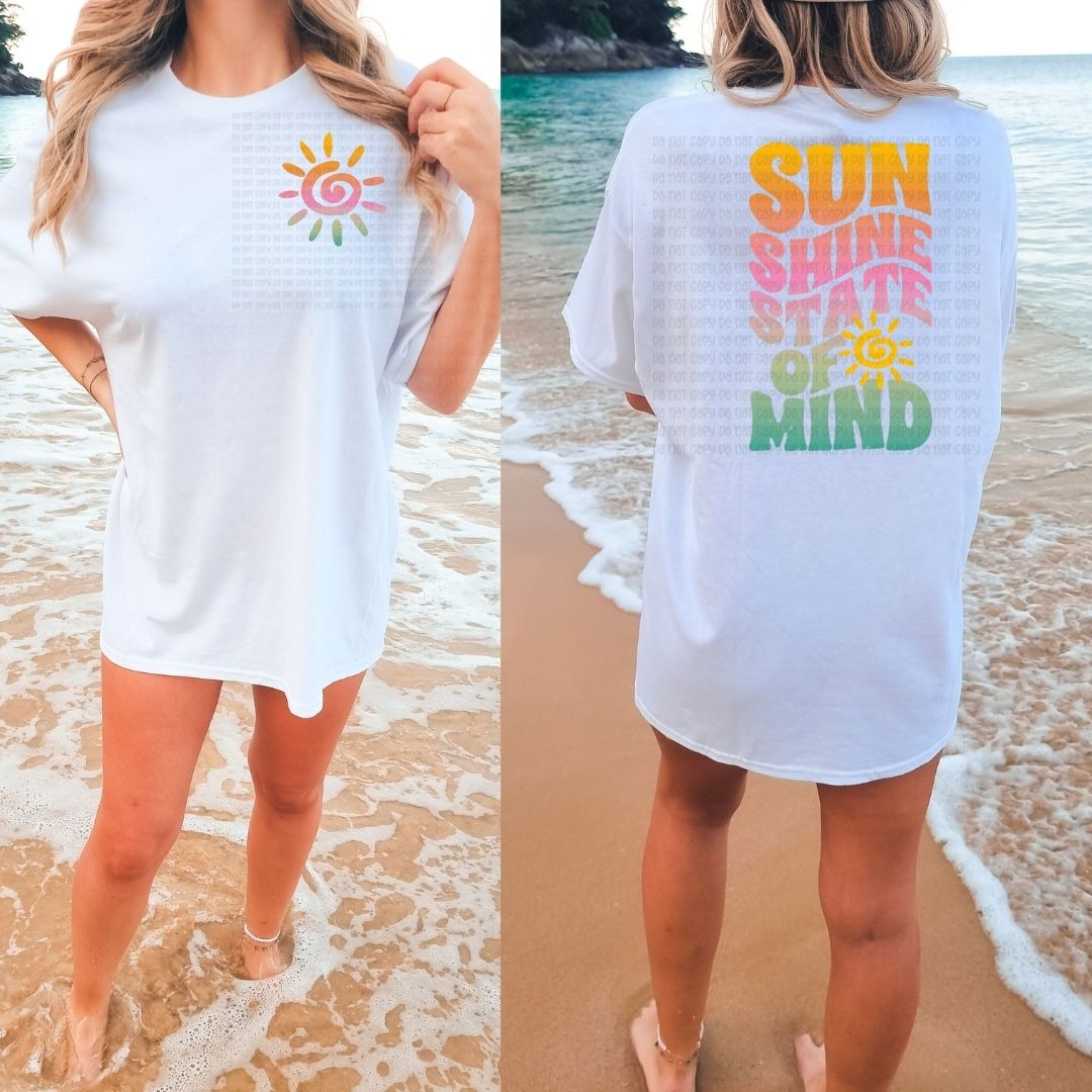 Sun Shine State Of Mind Distressed - DTF