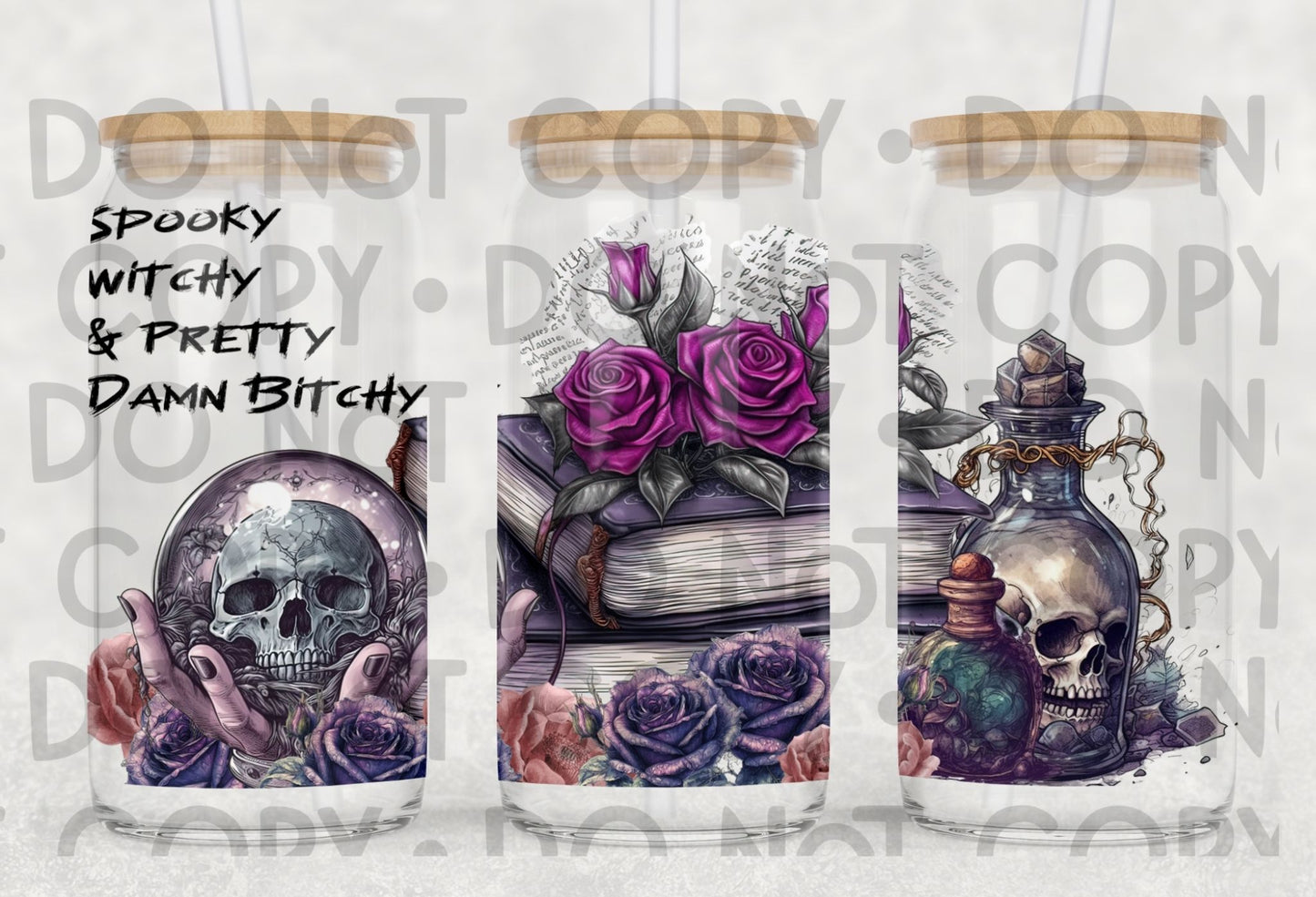 Spooky, Witchy, & Wrap 16oz - UV DTF