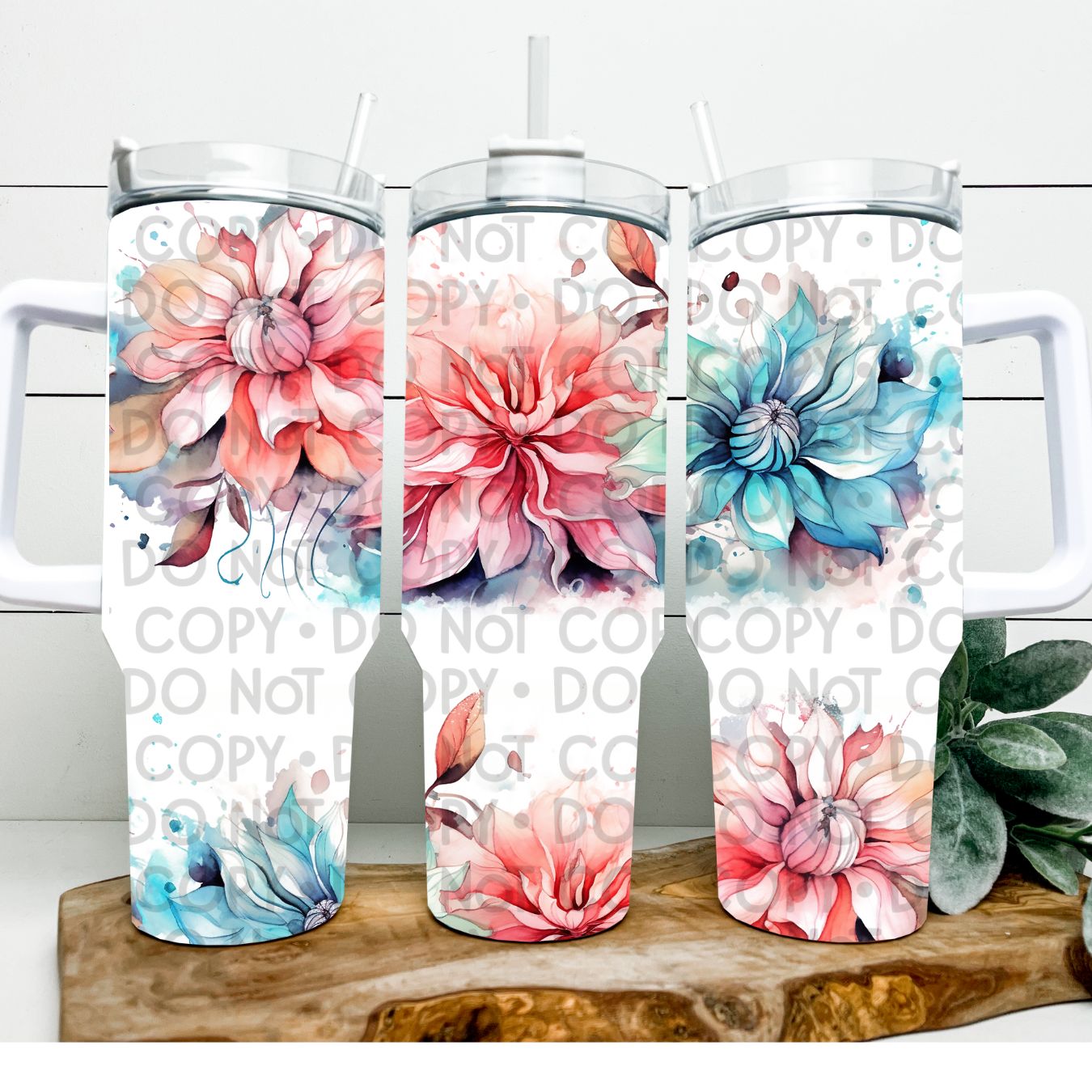 Florals - 40oz  Sublimation Wrap