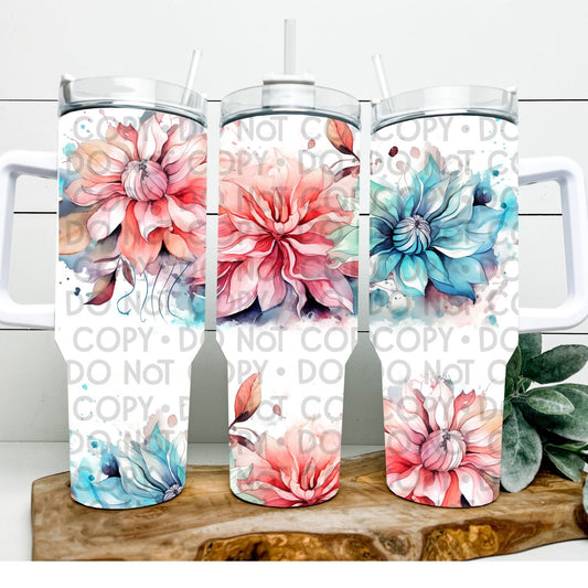 Florals - 40oz  Sublimation Wrap