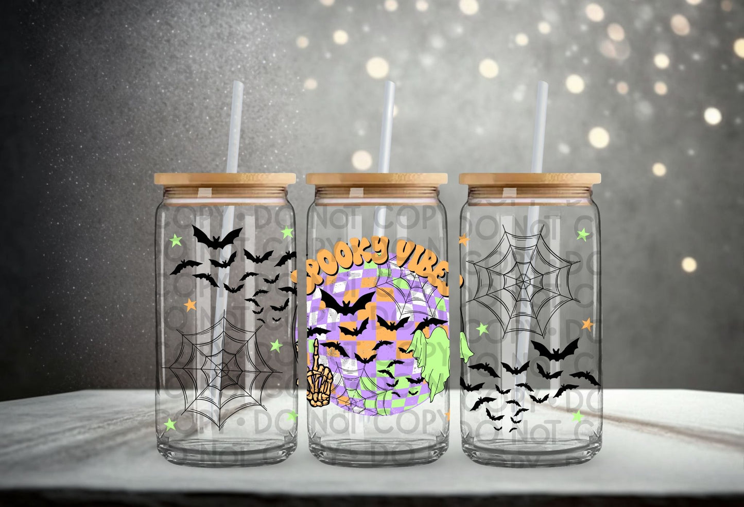 Spooky Vibes Wrap 16oz - UV DTF