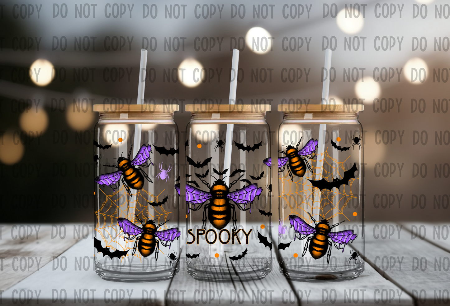 Bee spooky Wrap 16oz - UV DTF