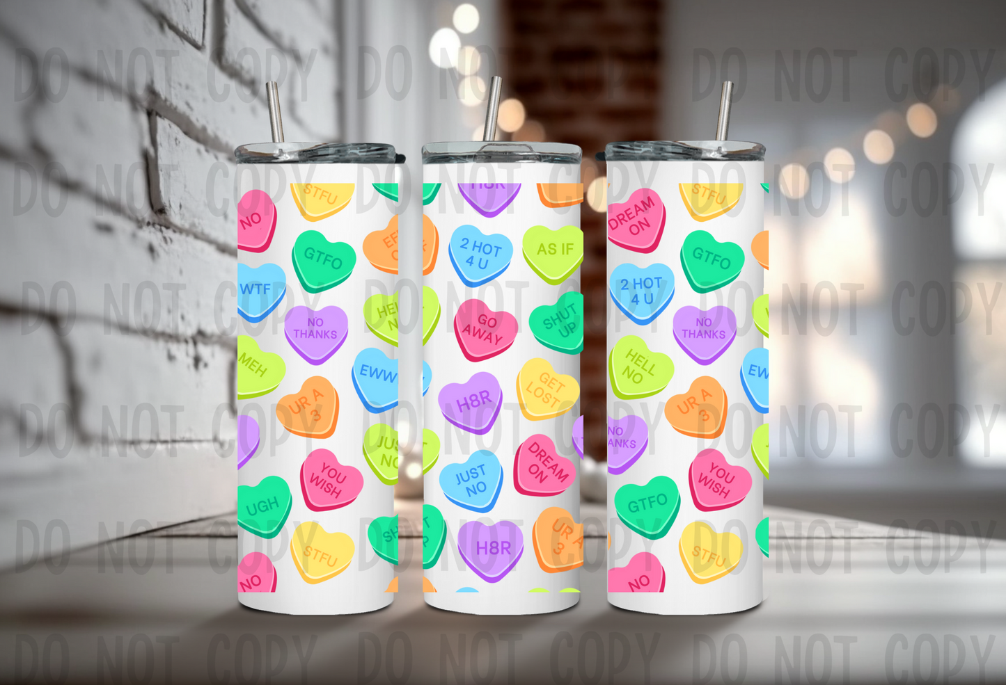 Sassy Candy Hearts- Vinyl Straight Wrap