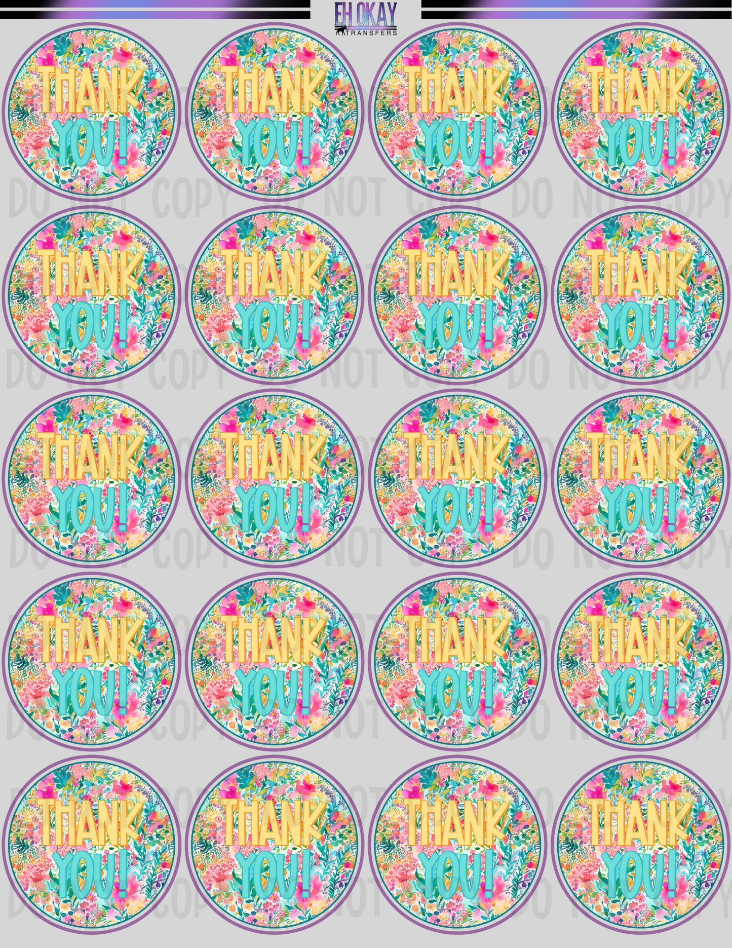 Thank you - Vinyl sticker sheet