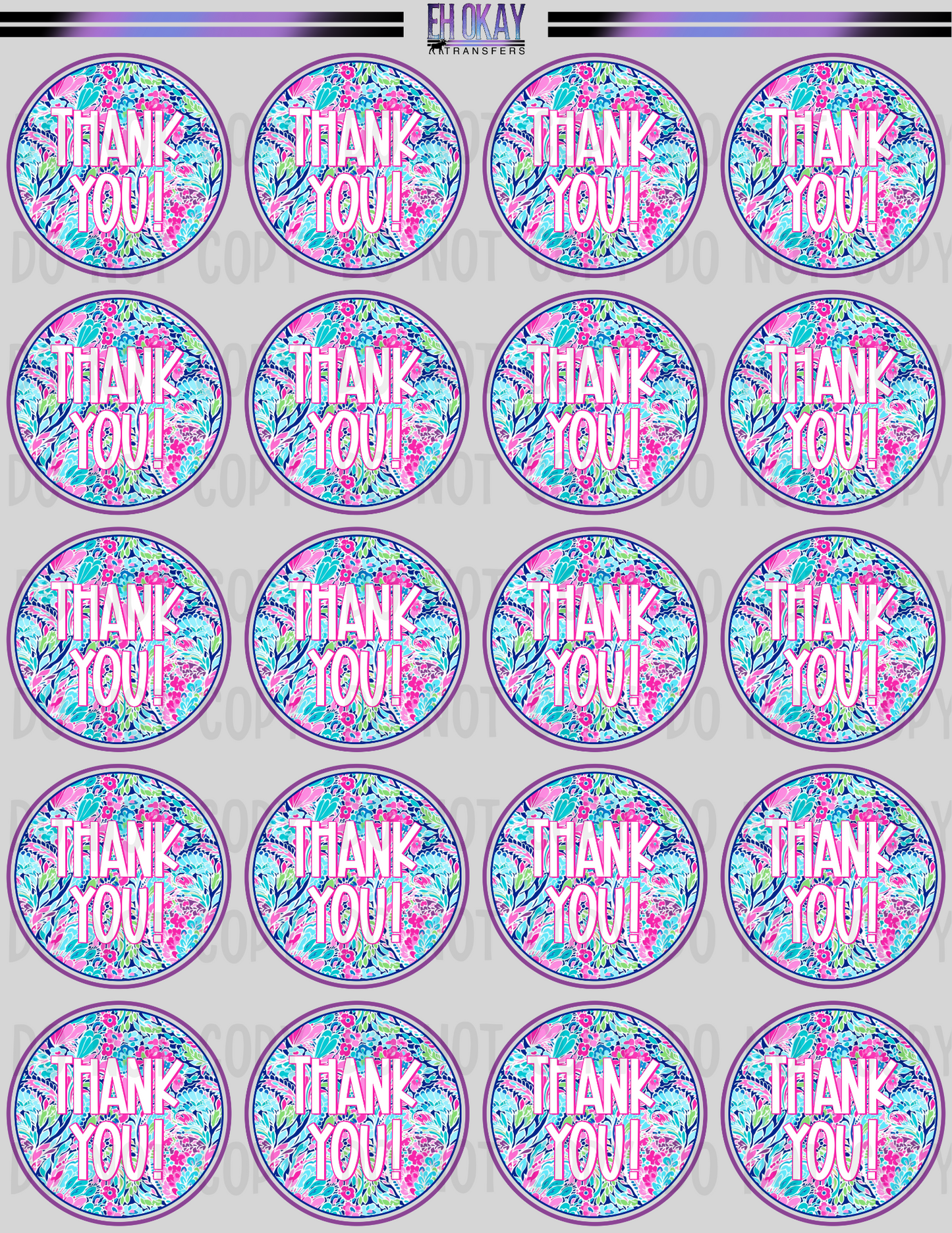 Thank you - Vinyl sticker sheet