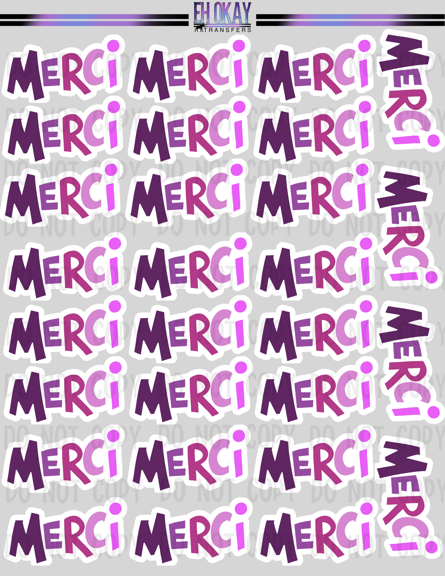 Merci - Vinyl sticker sheet