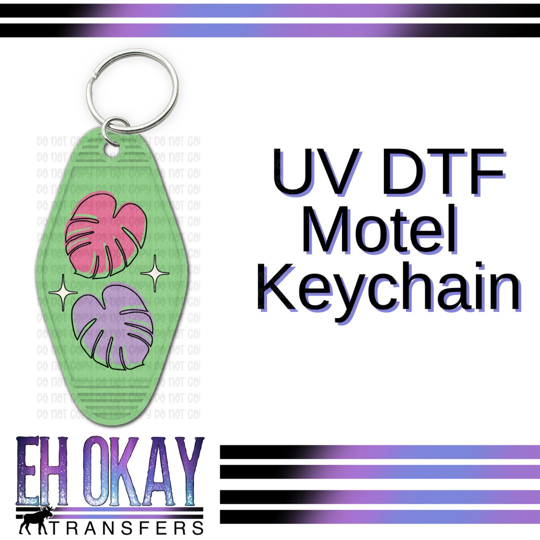 Monstera Leaves - UV DTF Keychain Decal