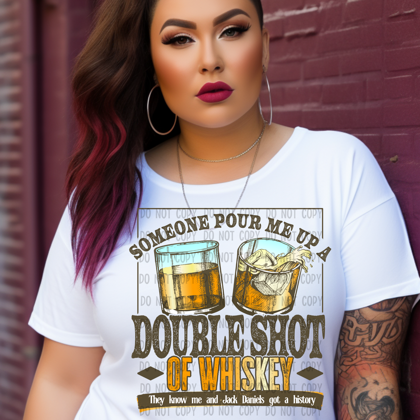 Double shot of whiskey - Sublimation