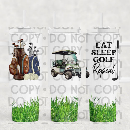 Eat Sleep Golf Repeat - 40oz  UV DTF Wrap