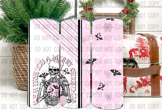 Witch You A Merry Christmas - Sublimation 20oz Straight Wrap