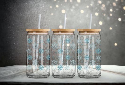 Snowflakes Wrap 16oz - UV DTF