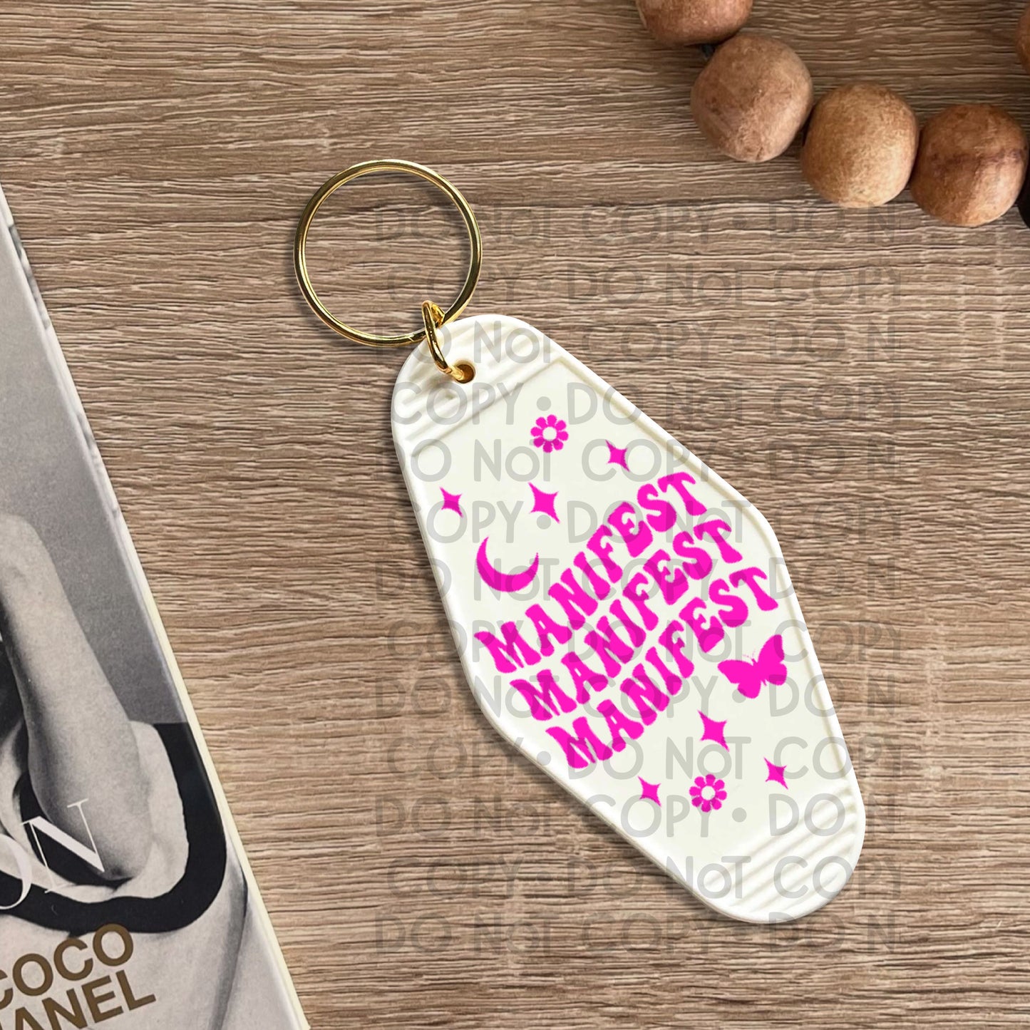 Manifest Pink - UV DTF Keychain Decal