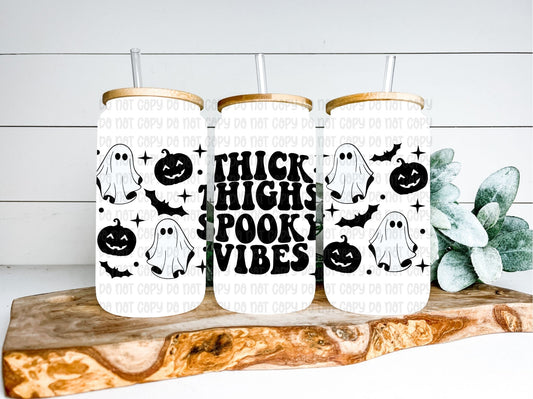 Thick Thighs Spooky Vibes Wrap 16oz - UV DTF