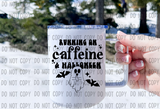 Running On Caffeine & Halloween - UV DTF Decal