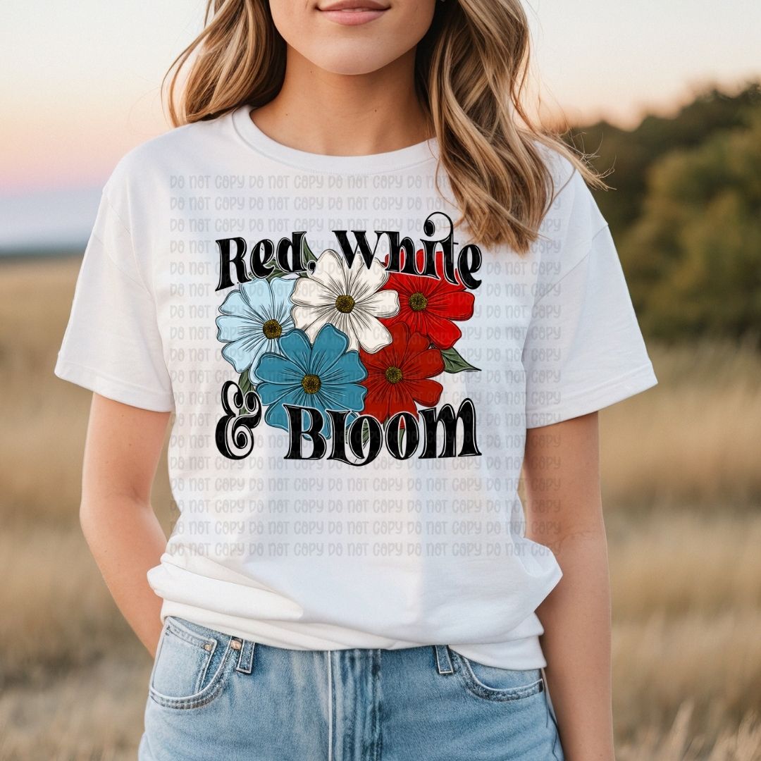 Red White & Bloom - DTF