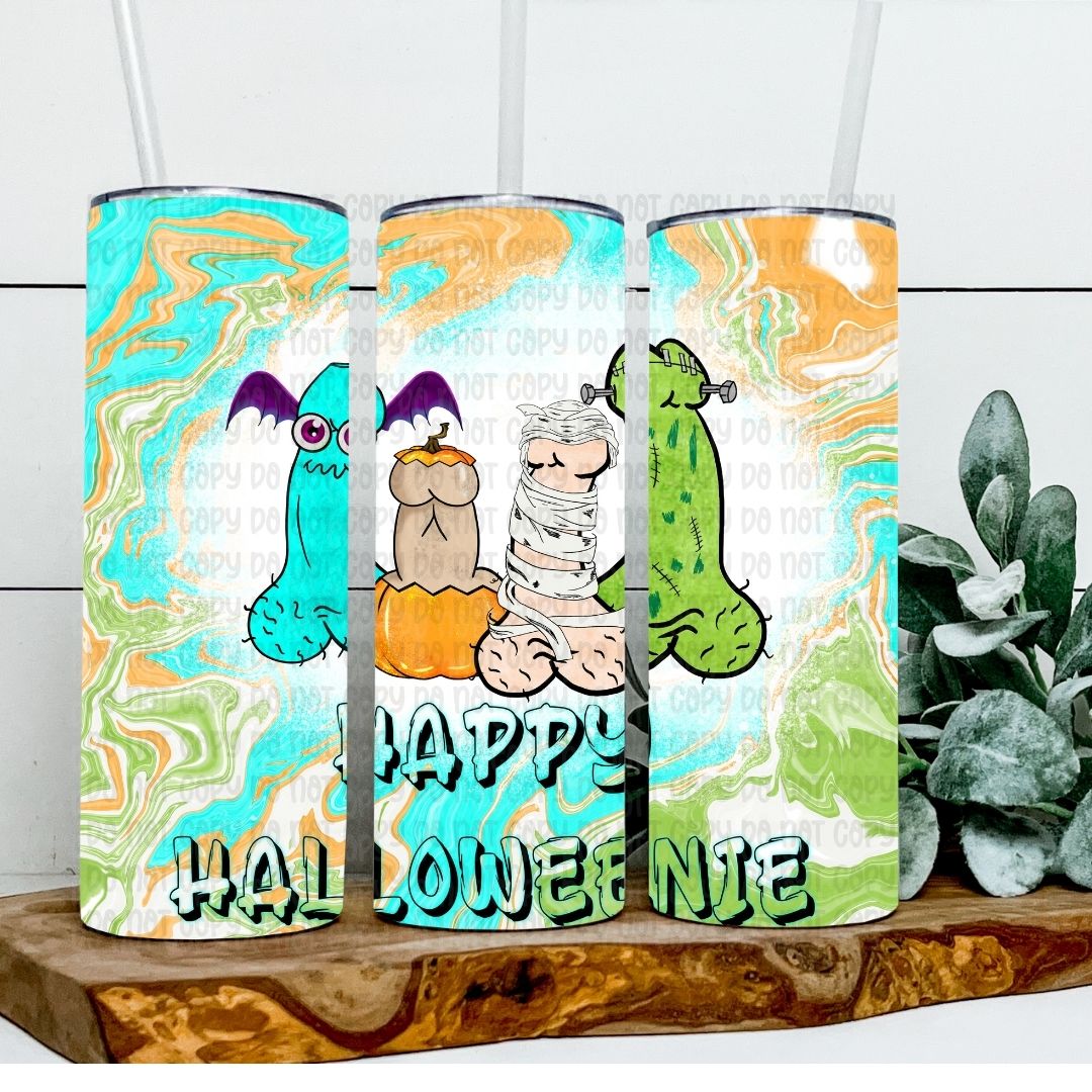 Happy Halloweenie - Sublimation 20oz Skinny Straight Wrap