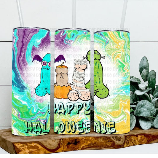 Happy Halloweenie - Sublimation 20oz Skinny Straight Wrap