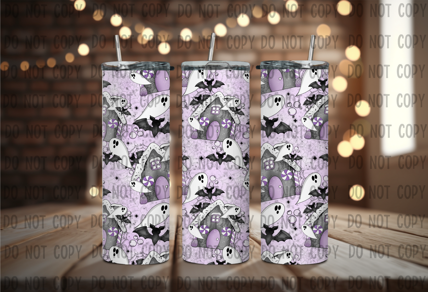 Spooky Gingerbread House - Sublimation 20oz Straight Wrap