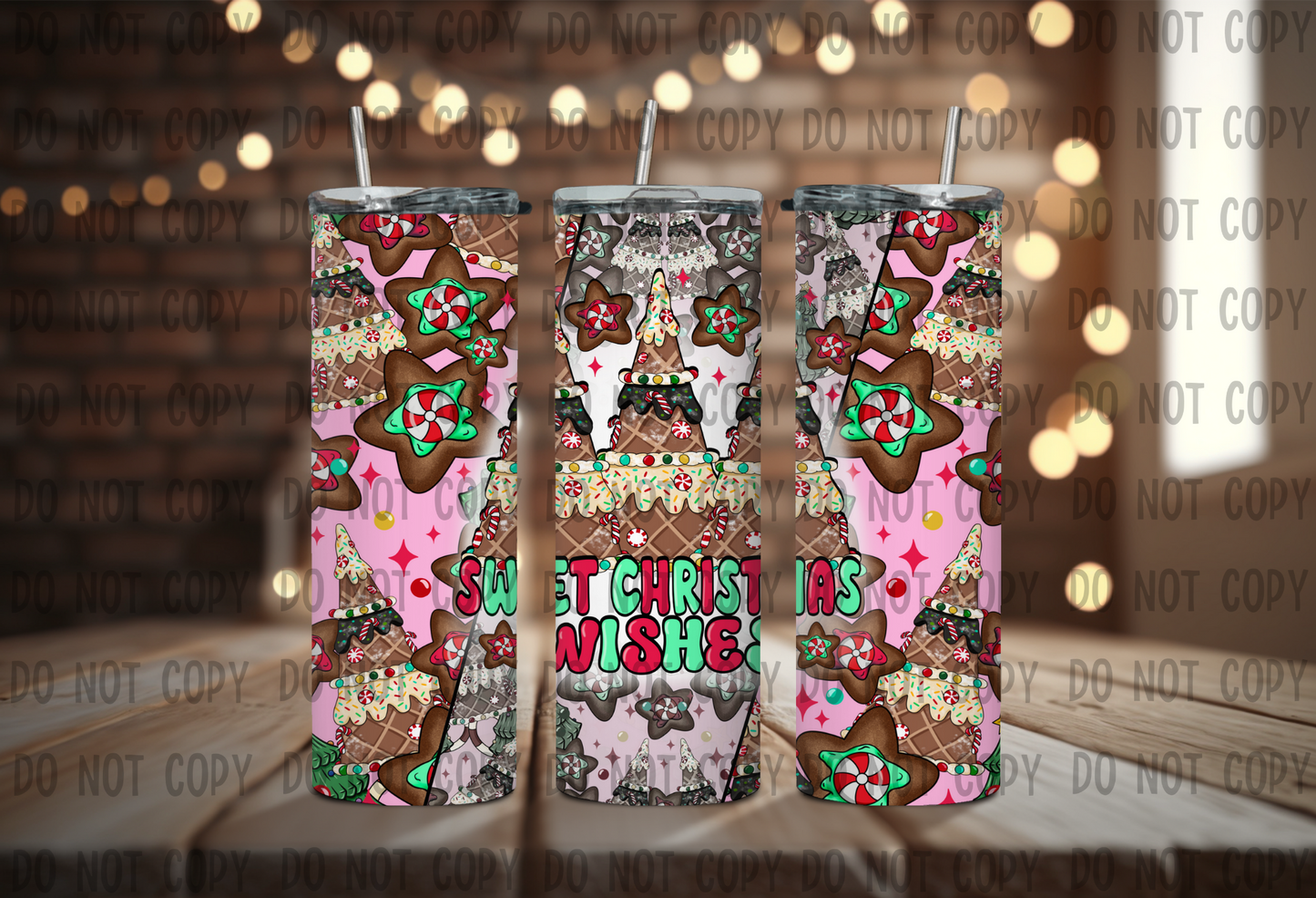 Sweet Christmas Wishes - Sublimation 20oz Straight Wrap