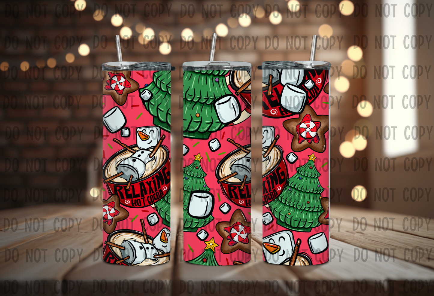 Relaxing Hot Cocoa - Sublimation 20oz Straight Wrap