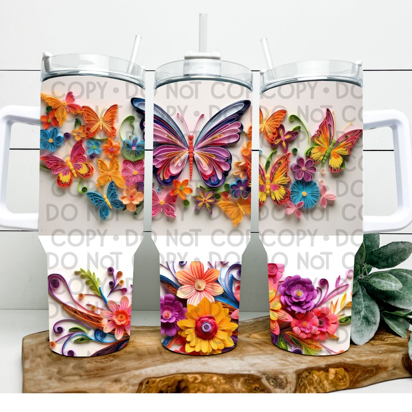 Butterflies - 40oz  Sublimation Wrap