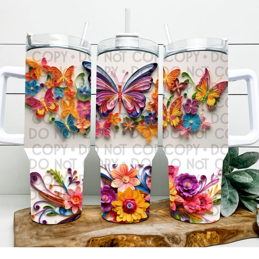 Butterflies - 40oz  Sublimation Wrap