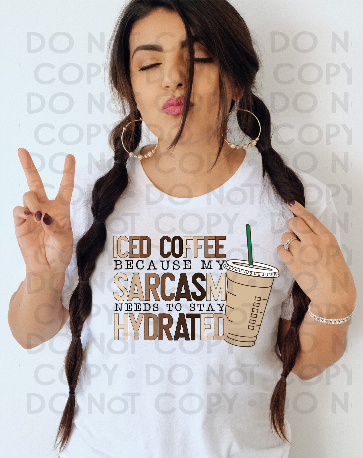 Iced coffee sarcasm - DTF