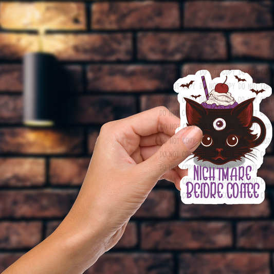 Nightmare before coffee - Vinyl Sticker