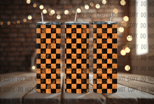 Orange Plaid - Sublimation 20oz Straight Wrap