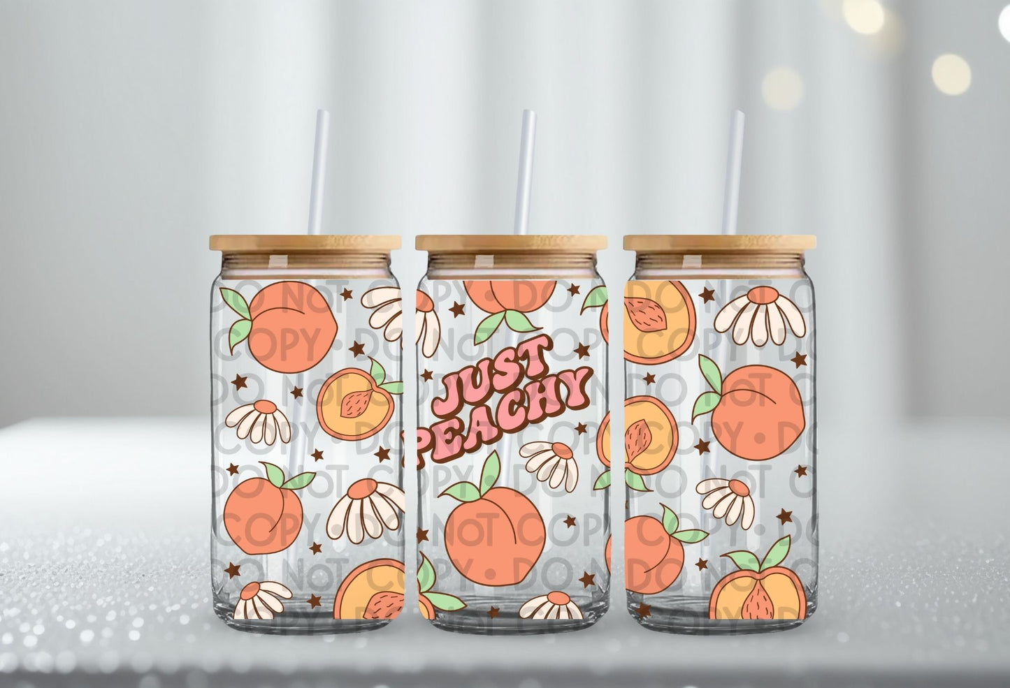 Just Peachy Wrap 16oz - UV DTF