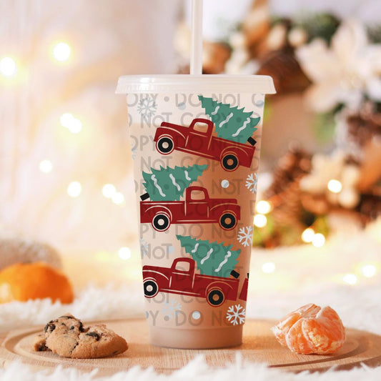 Festive Truck - UV DTF 24oz Wrap