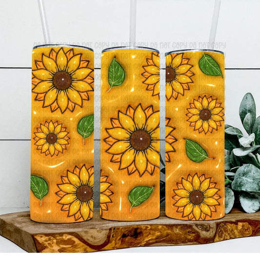 Sunflowers - Sublimation 20oz Tapered or Straight Wrap