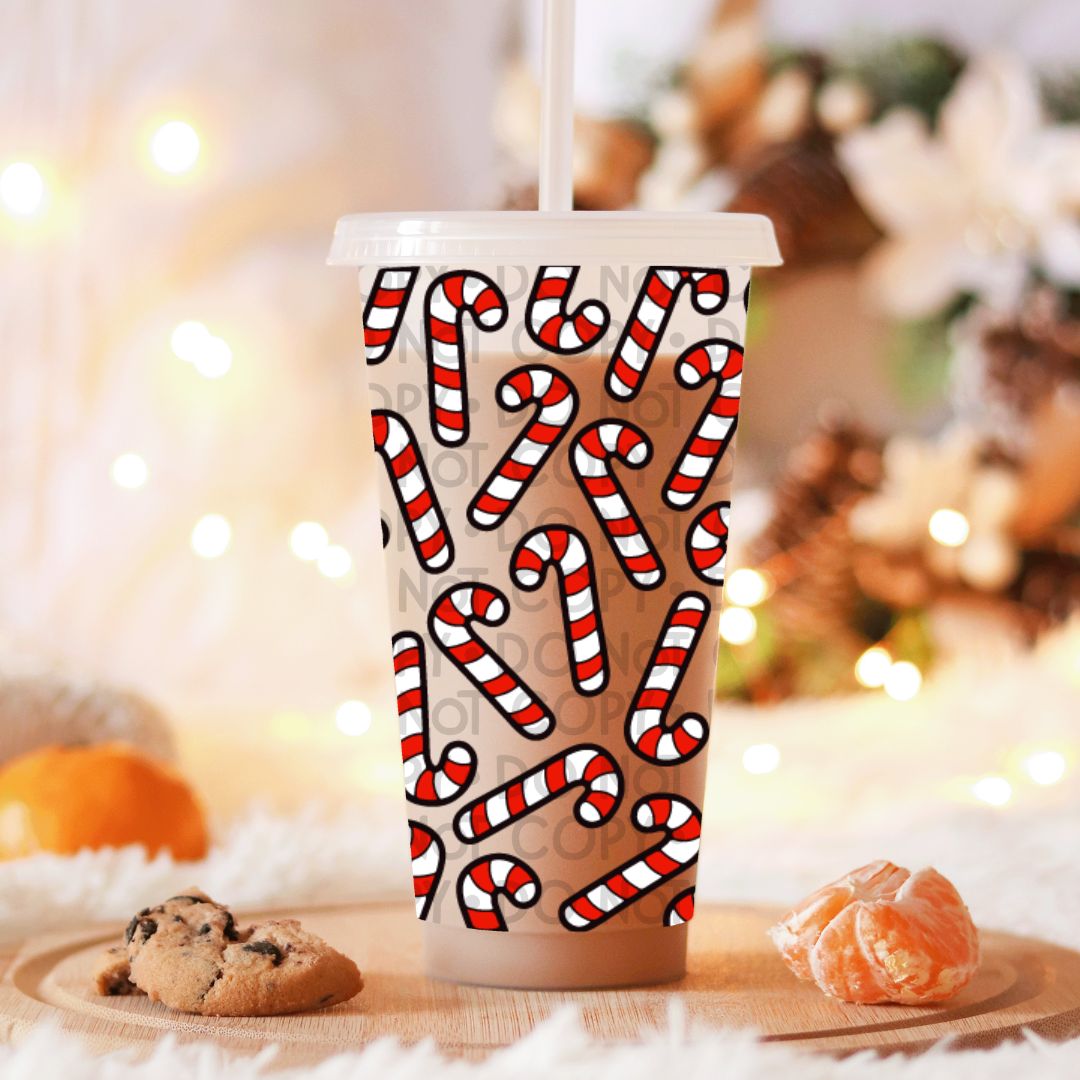 Candy Canes - UV DTF 24oz Wrap