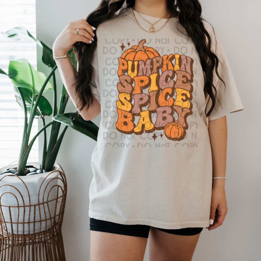 Pumpkin Spice Spice Baby Distressed - DTF