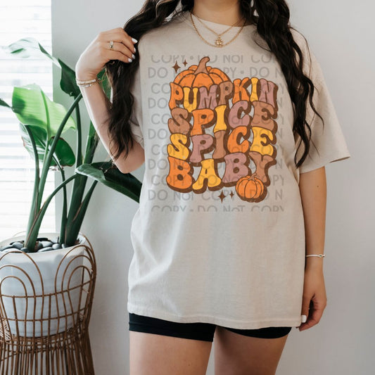 Pumpkin Spice Spice Baby Distressed - DTF