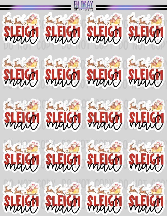 Sleigh Mail - Vinyl sticker sheet