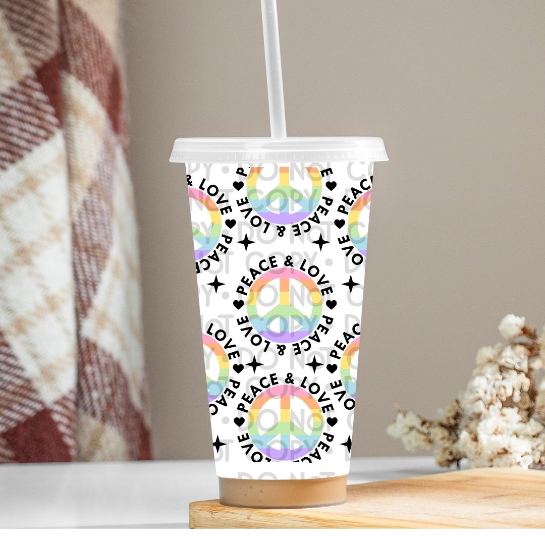 Peace & Love - UV DTF 24oz Wrap