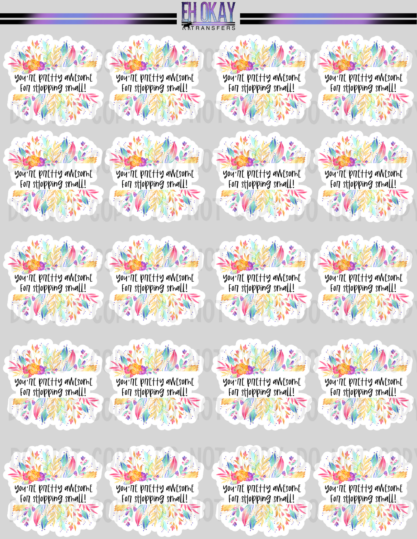 You're pretty awesome - Vinyl sticker sheet